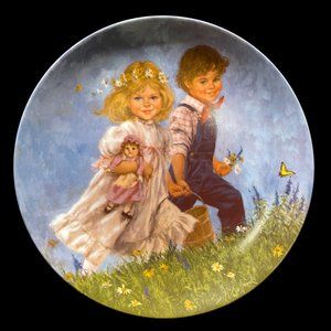 Vintage Reco collector plate “Jack and Jill” by John McClelland 1986